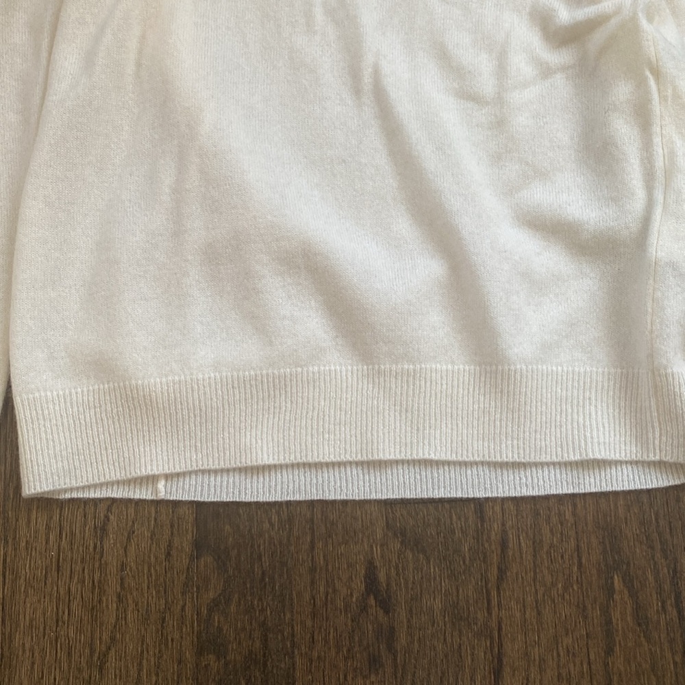 Club Room Luxury Ivory Cashmere Sweater - Picture 3 of 8